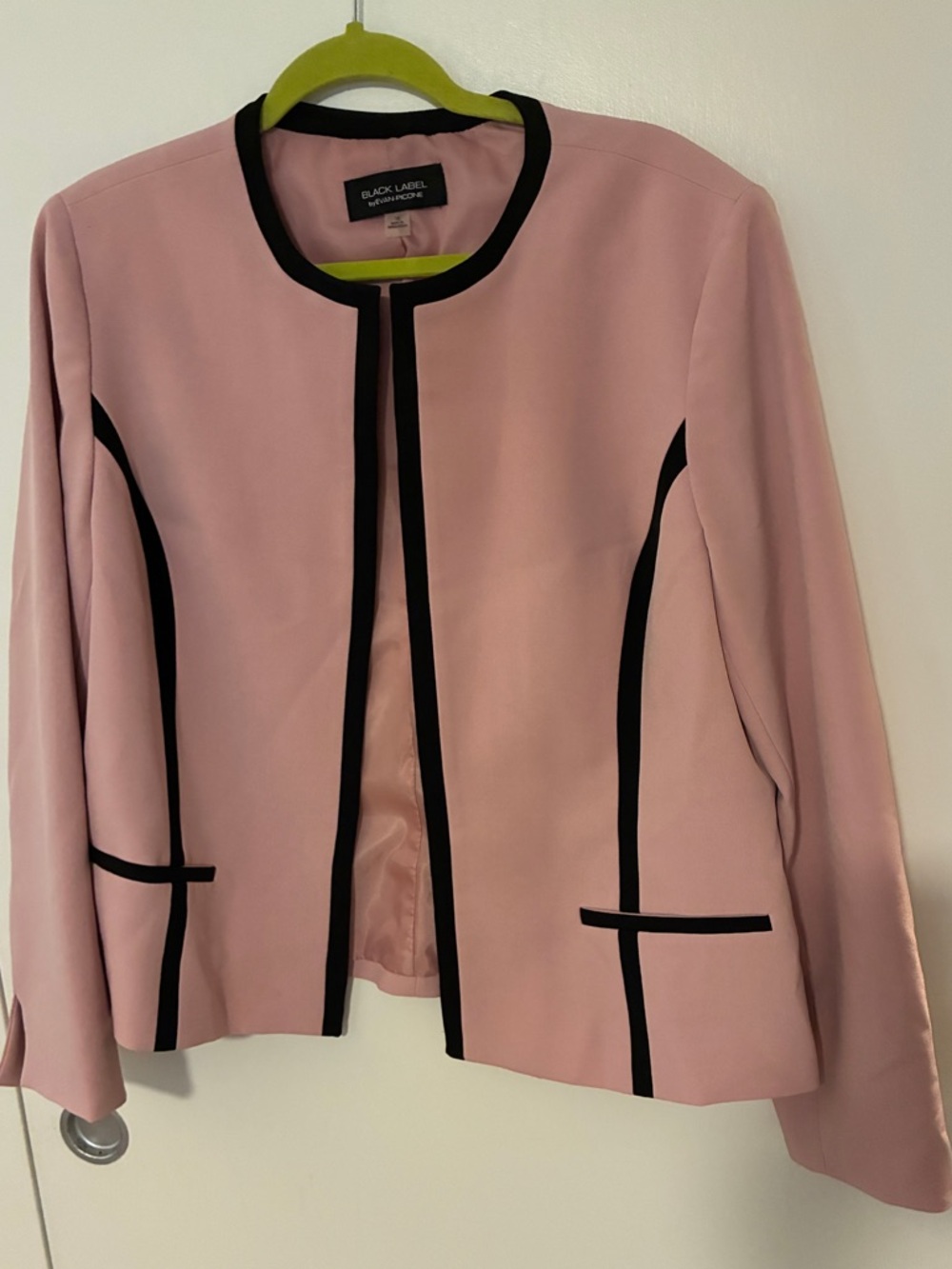 Evan Picone Pink Jacket with Black Trim